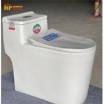 BÀN CẦU KHỐI  MÀU TRẮNG THÂN LÙN NHẬP KHẨU CAO CẤP