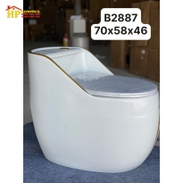 BÀN CẦU TRỨNG TRẮNG CHỈ VÀNG