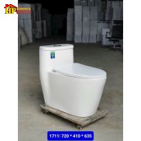 BÀN CẦU MÔT KHỐI TRẮNG NẮP UF 1711 NHẬP KHẨU CAO CẤP GIÁ RẺ