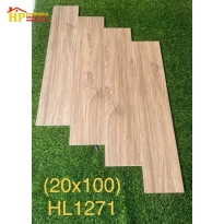 GẠCH LÁT NỀN GIẢ GỖ  20X100 VÂN GỖ SỒI TỰ NHIÊN MÀU NÂU NHẠT 1271 NHẬP KHẨU CAO CẤP