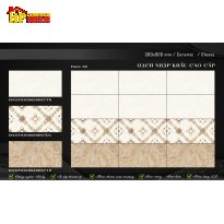 GẠCH ỐP TƯỜNG 30X60 VÂN ĐÁ NÂU KEM ĐIỂM HOA VĂN ĐỐI XỨNG HIỆU ỨNG 3D NHẬP KHẨU CAO CẤP