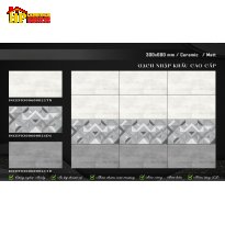 GẠCH ỐP TƯỜNG 30X60 VÂN ĐÁ XÁM ĐẬM LỢT ĐIỂM TAM GIÁC ZICZAC HIỆU ỨNG 3D NHẬP KHẨU CAO CẤP