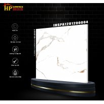 GẠCH LÁT NỀN 120X120  VÂN ĐÁ TRẮNG KHÓI VÀNG NHẬP KHẨU CAO CẤP
