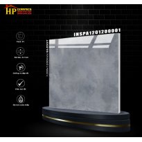 GẠCH LÁT NỀN 120X120 VÂN ĐÁ XÁM ĐẬM BÊ TÔNG NHẬP KHẨU CAO CẤP 