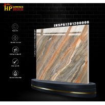 GẠCH LÁT NỀN 1200X1200 VÂN ĐÁ MARBLE NÂU 06 NHẬP KHẨU CAO CẤP