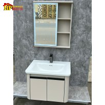 TỦ NHÔM 2 CÁNH MÀU KEM KÈM TỦ GƯƠNG ĐÈN LED CAO CẤP GIÁ RẺ