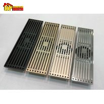 PHIỂU THOÁT SÀN CHỮ NHẬT THIẾT KẾ SỌC NGANG 8X30 ĐỒNG THAU LR9 NHẬP KHẨU CAO CẤP