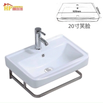 LAVABO SỨ TRẮNG CHÂN TREO INOX LB27 NHẬP KHẨU CAO CẤP GIÁ RẺ