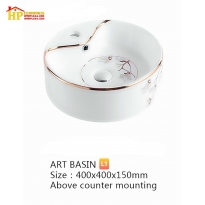 LAVABO SỨ TRẮNG IN HƯƠU LB05