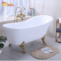 BỒN TẮM NẰM 1700X100 TÂN CỔ ĐIỂN CHÂN RỒNG BT01 CAO CẤP GIÁ RẺ