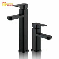 VÒI LAVABO NÓNG LẠNH THÂN VUÔNG PHỦ NANO ĐEN 245  NHẬP KHẨU CAO CẤP GIÁ RẺ