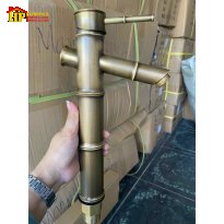 VÒI LAVABO NÓNG LẠNH ĐỒNG THAU DÁNG ĐỐT ỐNG TRE 241 CAO CẤP GIÁ RẺ