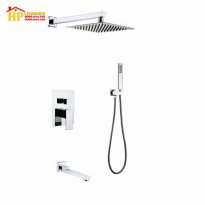 SEN TẮM ÂM TƯỜNG DÁNG VUÔNG MẠ CROME 8161 NHẬP KHẨU CAO CẤP GIÁ RẺ