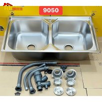 CHẬU RỬA CHÉN GIÁ RẺ 2 HỘC 90X50 NHẬP KHẨU CAO CẤP GIÁ RẺ
