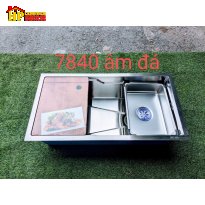 CHẬU RỬA CHÉN INOX 304 MỘT HỌC ÂM MẶT ĐÁ 7840 NHẬP KHẨU CAO CẤP GIÁ RẺ