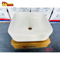 LAVABO HÌNH VUÔNG SỨ TRẮNG LB37 NHẬP KHẨU CAO CẤP GIÁ RẺ