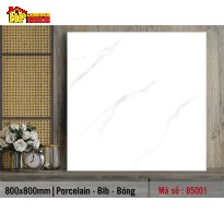 GẠCH LÁT NỀN 80X80 TRẮNG VÂN KHÓI 85001 CAO CẤP GIÁ RẺ
