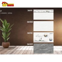 GẠCH ỐP TƯỜNG 30X60 VÂN XÁM TRẮNG ĐIỂM HOA MỘC LAN TRẮNG CAO CẤP GIÁ RẺ