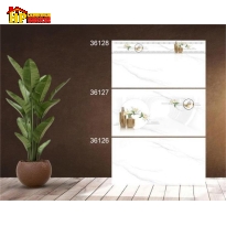 GẠCH ỐP TƯỜNG 30X60 TRẮNG VÂN KHÓI ĐIỂM BÌNH HOA NGHỆ THUẬT 36128 CAO CẤP GIÁ RẺ