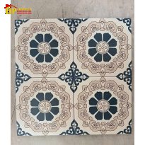 GẠCH TRANG TRÍ 20X20 MÀU KEM HỌA TIẾT ĐÀI SEN CỔ ĐIỂN NHẬP KHẨU CAO CẤP