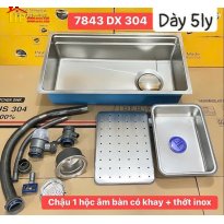 CHẬU RỬA CHÉN 7843 1 HỘC DÀY 