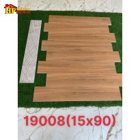 GẠCH LÁT NÈN GIẢ GỖ 15X90 VÂN GỖ MÀU NÂU TỰ NHIÊN 19008 NHẬP KHẨU CAO CẤP
