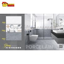 GẠCH ỐP TƯỜNG 30X60 VÂN ĐÁ XÁM SIÊU BÓNG 7103