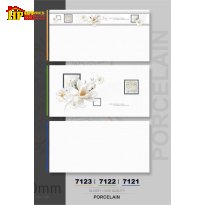 GẠCH ỐP TƯỜNG 30X60 SỌC TRẮNG SIÊU BÓNG ĐIỂM BÔNG TRẮNG 7123
