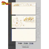 GẠCH ỐP TƯỜNG 30X60 VÂN VÀNG KEM ĐIỂM BÔNG VÀNG SIÊU BÓNG