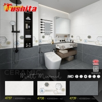 GẠCH ỐP TƯỜNG 40X80 VÂN ĐÁ XÁM MATT 4737