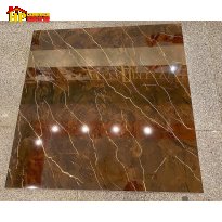 GẠCH LÁT NỀN 80X80 MÀU NÂU ĐẬM CHỈ VÀNG