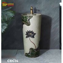 CHẬU LAVABO SỨ MỸ THUẬT TRỤ CĐC14