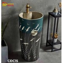 CHẬU LAVABO SỨ MỸ THUẬT TRỤ CĐC15
