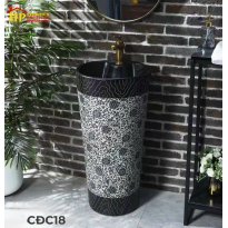 CHẬU LAVABO SỨ MỸ THUẬT TRỤ CĐC 18