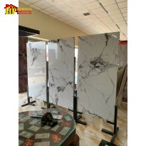 GẠCH LÁT NÈN 90X180 TRẮNG VÂN KHÓI SIÊU BÓNG CAO CẤP