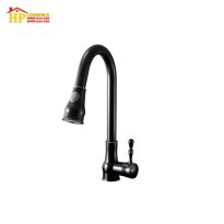 VÒI RỬA CHÉN DÂY RÚT NL ĐỒNG THAU ĐEN RC-09B