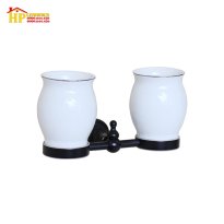 KỆ BÀN CHẢI ĐÔI SỨ CỔ ĐIỂN MẠ ĐEN