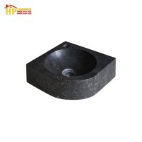 LAVABO GÓC TREO TƯỜNG ĐÁ TỰ NHIÊN MÀU ĐEN 