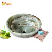 CHẬU LAVABO ĐÁ TỰ NHIÊN XANH NGỌC