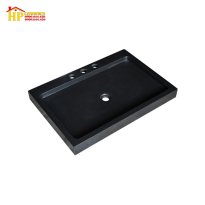 CHẬU LAVABO ĐÁ BAZAN TỰ NHIÊN ĐEN