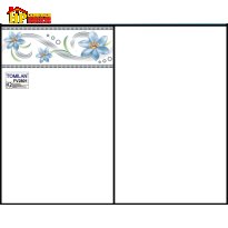 GẠCH ỐP TƯỜNG 25X40 TRẮNG TRƠN ĐIỂM BÔNG XANH GIÁ RẺ 2801