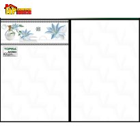 GẠCH ỐP TƯỜNG TRẮNG HIỆU ỨNG ĐIỂM BÔNG XANH GIA RẺ 2903