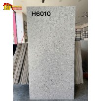 GẠCH LÁT NỀN 60X120 VÂN ĐÁ MÀI TERRAZZO MÀU XÁM 6010