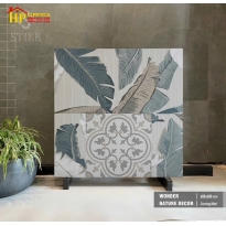 GẠCH LÁT NỀN 60X60 ĐIỂM BÔNG LÁ TRANG TRÍ CAO CẤP