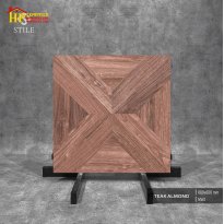 GẠCH LÁT NỀN 60X60 VÂN GỖ GHÉP TEAK  ALMOND CAO CẤP
