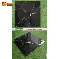 GẠCH LÁT NỀN 60X60 ĐEN VÂN CAM NHẸ 66002