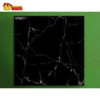 GẠCH LÁT NỀN 60X60 ĐEN VÂN TRẮNG 6011