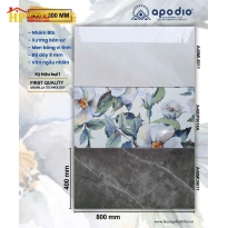 GẠCH ỐP TƯỜNG 40X80 SIÊU BÓNG MÀU XÁM VÂN ĐÁ MARBLE 
