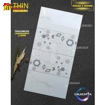 GẠCH ỐP TƯỜNG 30X60 TRẮNG VÂN KHÓI SIÊU BÓNG