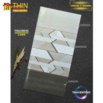 GẠCH ỐP TƯỜNG 30X60 ĐÁ BÓNG SIÊU MỎNG VÂN MARBLE XÁM 